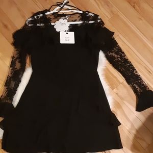 NWT Black Party Dress With Lace